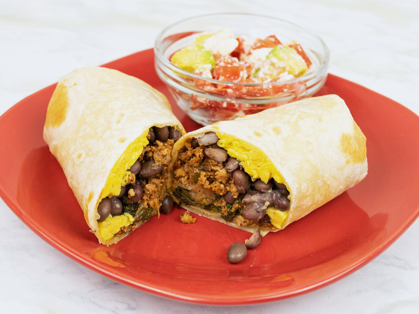 Chorizo Feta Breakfast Burrito
